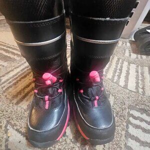 Cougar Kids Frances_k Child Boots In Black With Pink Accents
